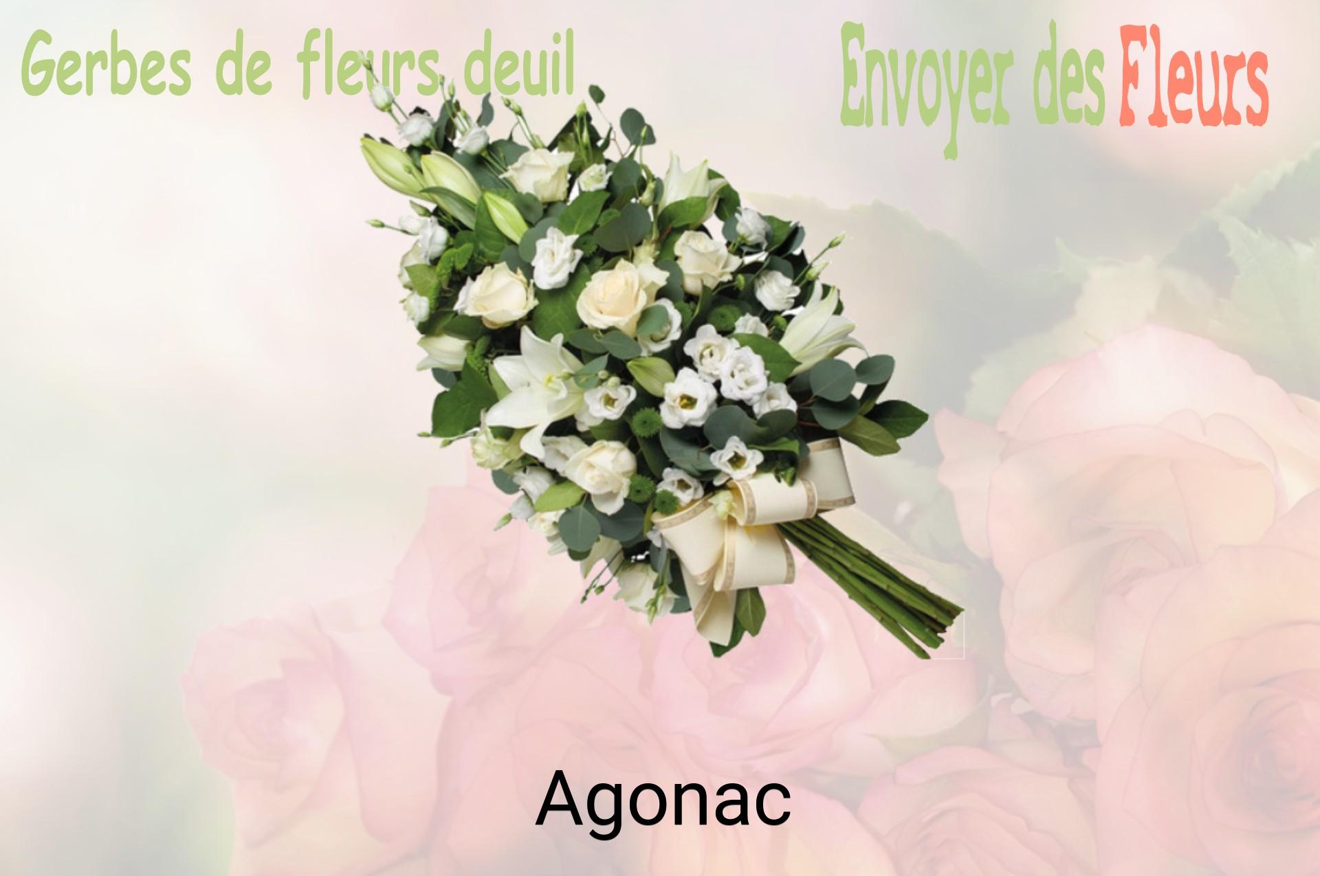 Gerbe de fleurs de deuil livrée à Agonac